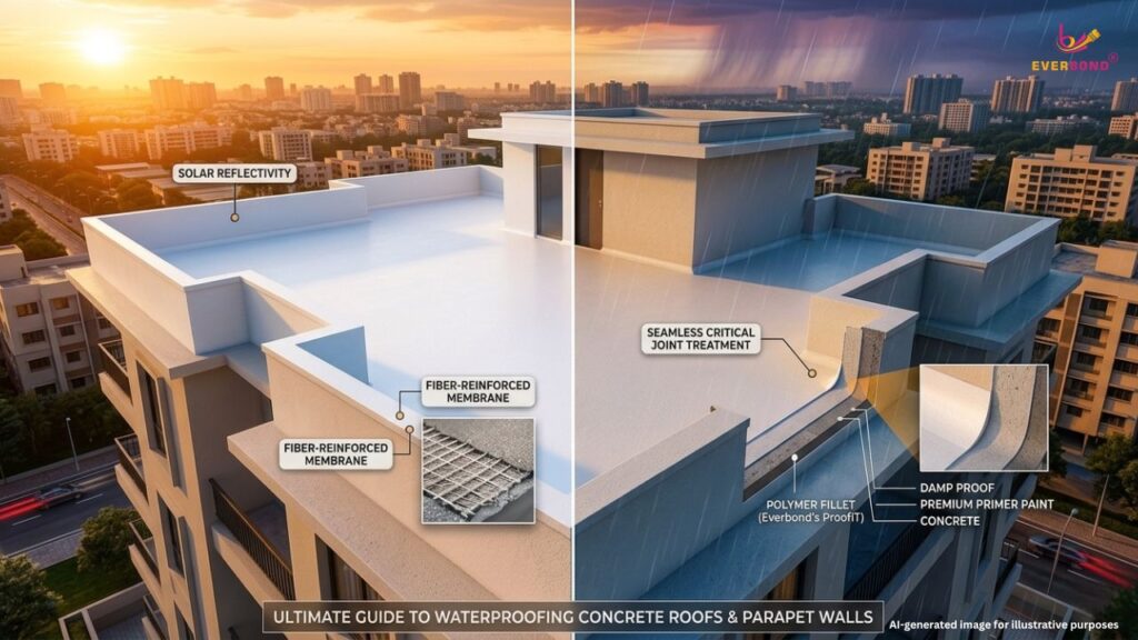 The Ultimate Guide to Waterproofing Concrete Roofs and Parapet Walls